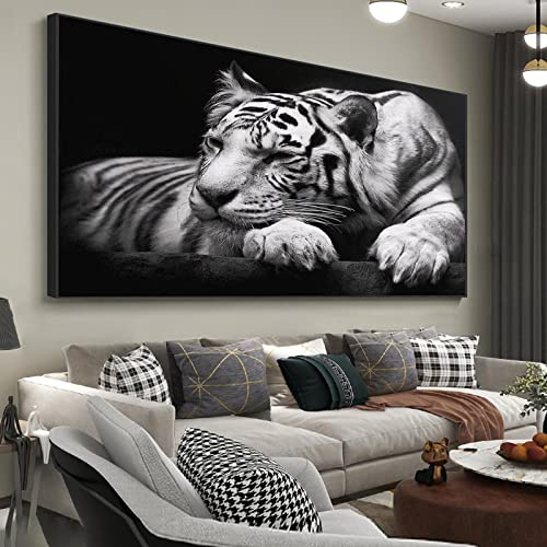 Trayosin 5D DIY Diamant Painting Kit, Tiger Diamond Painting Bilder XXL, Tier Diamant Malerei Kinder Erwachsene Diamant Painting Bilder Full Gross für Wanddekoration (120x60cm)