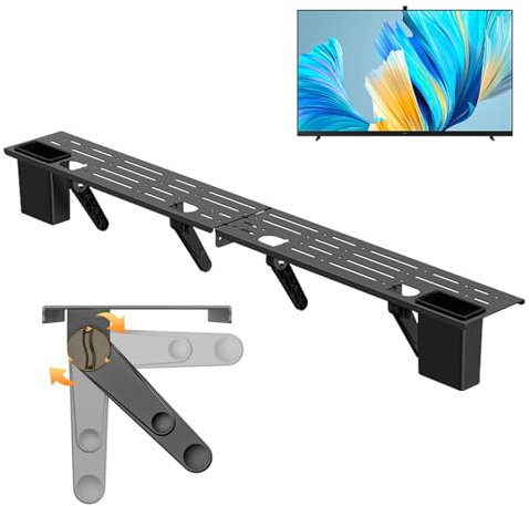Holdes Estantería de Almacenamiento para TV, Estante para Monitor de Escritorio, Soporte para Monitor de Ordenador para Cajas Multimedia, Consola de Juegos