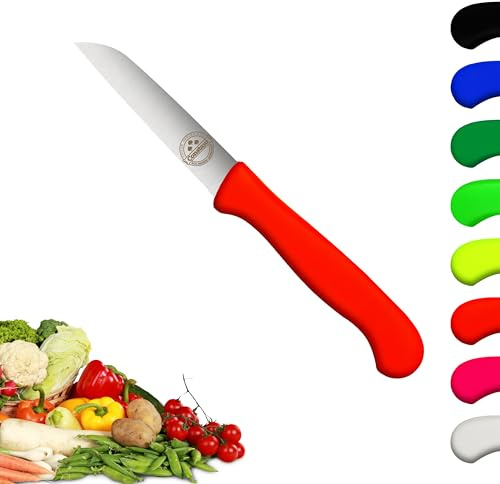 Solingen Messer, Kunststoffgriff - Premium Gemüsemesser, rostfreier Klinge, Chrom-Stahl, extra scharfes Küchenmesser, Dünnschliff & Handabzug, Made in Germany