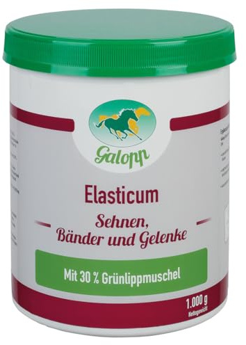 Galopp Elasticum 1 kg für Pferde für Sehnen, Bänder und Gelenke mit Grünlipp-Muschelpulver und Teufelskralle