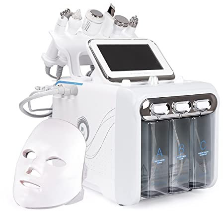 DYHQQ Wasserstoff-Sauerstoff-Gesichts-Maschine, 7 in 1 Multifunktionale Vakuum-Gesichts-Reinigung Wasser Sauerstoff Jet Peel Maschine Hydro-Dermabrasion Gesichts-Sprayer