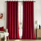 Woaboy Super Soft Velvet Curtains 90 Drop for Living Room Luxury Eyelet Drapes Blackout for Bedroom Window Treatment Thermal Insulated Soundproof & Room Darkening 2 Panels W 66 x L 90 Red