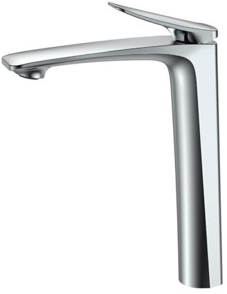 Wasserhahn Bad für Waschbecken Wasserhahn Bad Waschtischarmatur Hoher Einhebel Waschtischmischer Für Warm und Kaltwasser Aufsatzwaschtisch Für Einlochwaschtisch Chrom Armatur für Waschbecken