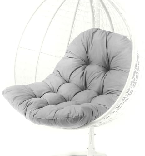 Coussin Fauteuil Jardin Coussin De Balançoire Coussin De Dossier Coussin De Siège pour Panier Suspendu pour Balcon De Jardin Intérieur Et Extérieur (120 * 80cm,Gris Clair)