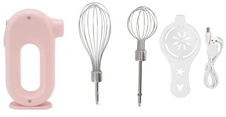 Electric Hand Mixer 3 SPEEDS Anti Slip Design Safe Kitchen Tool for Baking Enthusiasts (Pink)