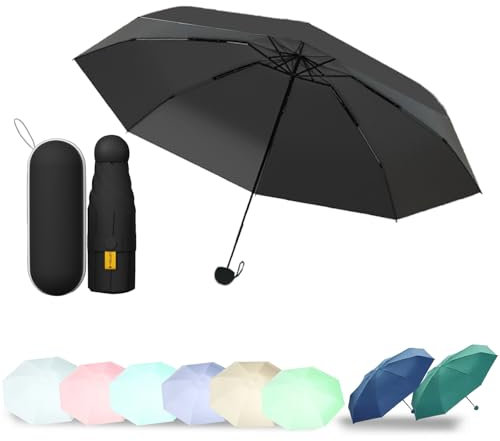 EEPLUYTY Mini Parapluie à Six Ombrelles Manuel Compact, Résistant au Vent et Pliant, Protection UV