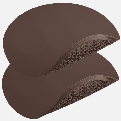 QPIX DIGITAL Brown Silicone Microwave Mat 12 inch Extra Large Multi-Use Trivet Mat Pot Holders Hot Pads for Kitchen, 2Pack