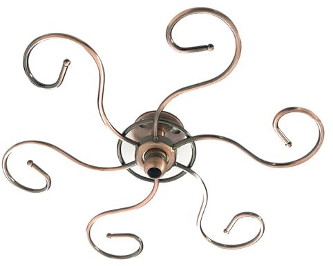 Vintage Rotating Wine Glass Holder, 10in Under Cabinet Wine Glass Rack, Hanging 6 Glasses, Stemware Holder Storage Hanger Organizer for Kitchen, Bar(Brass)