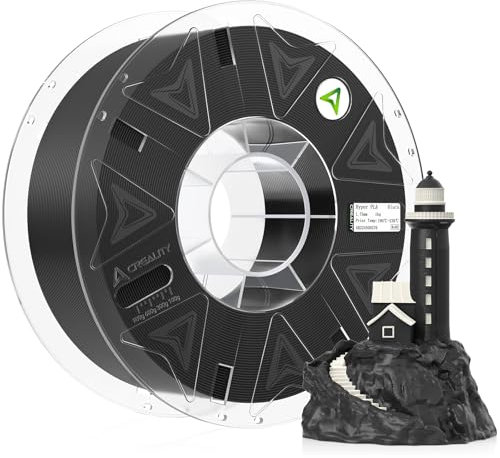 Creality Hyper PLA Filament RFID PLA 1,75 mm Schwarz 1 kg, 30–600 mm/s Hochgeschwindigkeits-PLA-3D-Druckerfilament, passend für die meisten FDM-3D-Drucker, hervorragend für mehrfarbigen 3D-Druck
