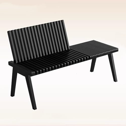ZXTRYBHD Sitzbank mit Lehne aus Massivholz mit Rückenlehne – Perfekt für Küchenbank, Esstischbank und Lange Flächen(Black,120cm/47.2in)