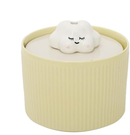 Fuente para gatos – Fuente de cerámica para mascotas, agua de cerámica para gatos, 1,2 l automática para perros, mascotas silenciosas, agua para perros, beber para mascotas, gatos