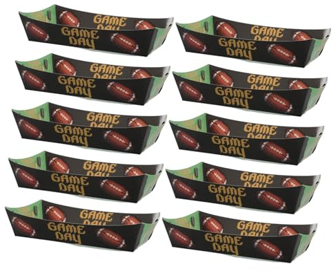 KOCKSHION 10stücke Fußball Snackschalen Fußball Party Geschirr Für Geburtstagsfeiern Servierplatten Für Snacks Und Dekorationen Rugby