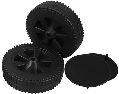 Amosfun Ruote per Grill da 7 Pollici in Plastica con Coperture Nere Ruote Girevoli per Carrelli da Barbecue per Carrelli da Barbecue da Esterno Resistenti al Calore e Attrezzature da Giardino