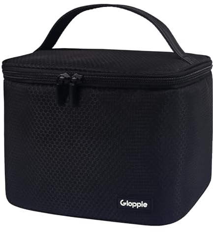 Gloppie Bolsa Térmica 7.5L Bolso para Almuerzo y Picnic – Ligera, Plegable, para Hombre y Mujer – Ideal para Trabajo, Playa, Viajes y Excursiones, Panal negro
