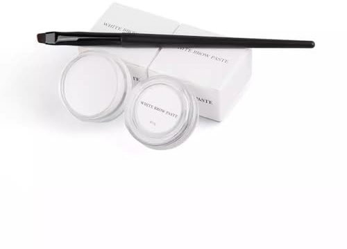 Pâte Blanche pour Microblading & Maquillage Permanent - Outil de Coloration et Mise en Forme Professionnel pour Sourcils & Lèvres (10g blanc Pâte à sourcils avec pinceau)