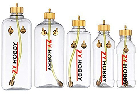 Tanque de combustible de gas de motor RC de 500 ml, ZYHOBBY RC botella de combustible transparente/tanque de gas de avión modelo 145 x 64 mm - Enviado desde almacén de EE. UU