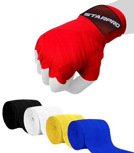 Starpro Mexicanas Vendas de Mano Thump n ’Loop -Vendajes de algodón Tejido con Carbono-Colores múltiples- para Boxeo Muay Thai Kickboxing Karate Lucha Artes Marciales Gimnasio Fitness 2.55m 3.5m 4.5m