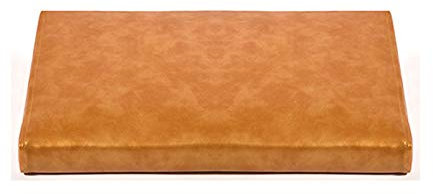 wangk Klemmkissen Sitzkissen Lederkissen | Bank-Kissen Echt-Leder Rindsleder Golden