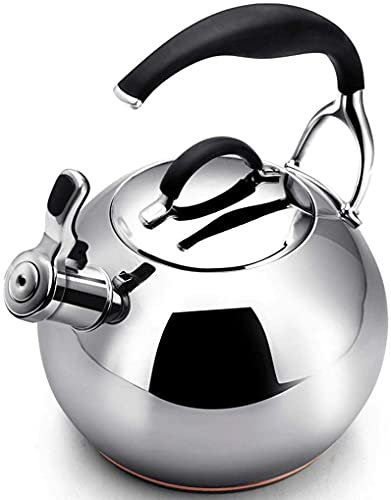 ZHANGDONG Bouilloire INOX Bouilloire sifflante Théière en Fonte Théière de cuisinière à gaz, Bouilloire de sifflet d'acier Inoxydable, chaudière à la Maison de cafetière de thé de BOU