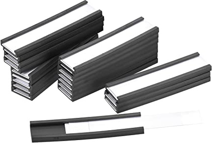 sourcing map 50 Stück Etikettenhalter 2 x 0.5 C Kanal Gummi Magnetisch für Metallregale Büro Aktenschränke