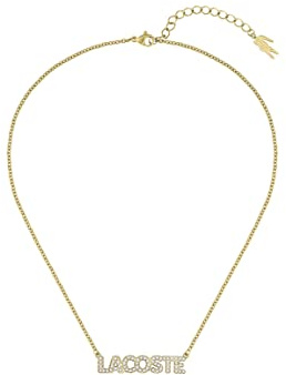 Lacoste Halskette mit Anhänger für Damen Kollektion SCRIPT In Gelbgold verziert mit Kristallen - 2040061