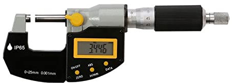 WANWEN Digimatic Bügelmessschraube IP65 Digitale Bügelmessschraube Messbereich 0–25 mm/0–1 Zoll Auflösung 0,001 mm/0,00005 Zoll 105–01–4 (Farbe: Serie 105, Spezifikation: 50–75 mm) Little Surprise