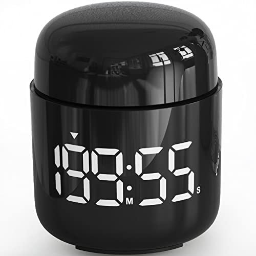 MeesMeek Digitaler Küchentimer mit großer LED-Anzeige Countdown-Timer mit Einstellbarer Lautstärke für Kochen und Lehrzeit für Kinder und Lehrer. (Schwarz)