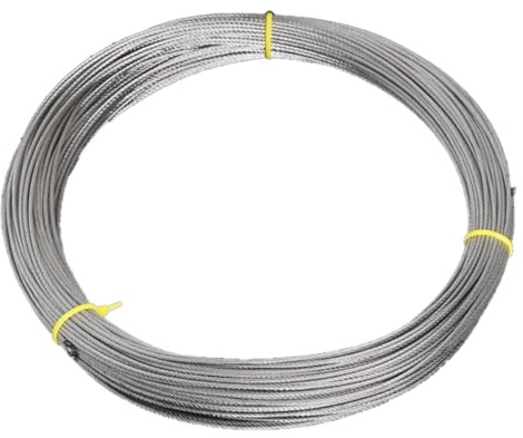 HOUSON 50 m 3 mm vajer, spänntråd stålvajer tråd för String Light Suspension, tvättlina