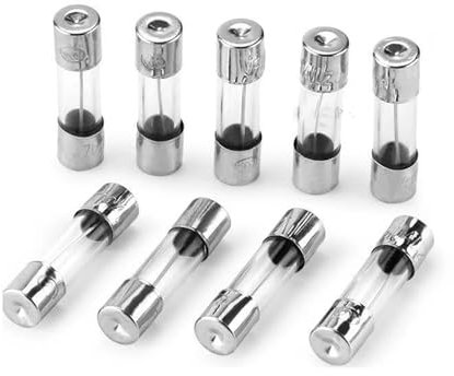 10 Stück 5 x 20/6 x 30 mm schnelle Glassicherung, 5 A, 10 A, 15 A, 20 A, 30 A, Sicherungen, 250 V, elektrisch, sortiert, flinke Glassicherung, Versicherungsröhre (Color : 5x20mm 15A(10PCS))