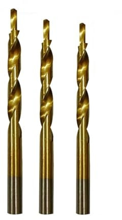 3pcs Titanium Coating Twist Step Drill Bit Set For Woodworking Pocket Hole Jig 8-4/9-5/10-6mm Drilling Cutter Power Tool
