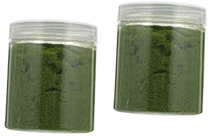 BCOATH 2stücke Flasche Realistisches Rasenpulver Aus Dekoratives Landschaftszubehör Für Garten Und Wohnung Hochwertige Grüne Moosrasen-Dekoration