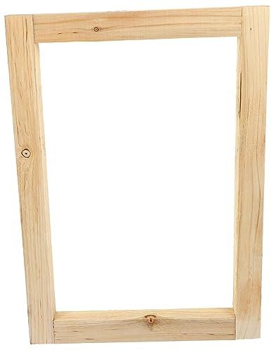 SEWOART Cornice per Serigrafia Caratteristiche Stabili in Legno Riutilizzabile Cornice dello Schermo Khaki per Progetti Fai da Te DIY