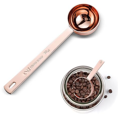 Coffee Scoop Spoon- Tablespoon Measuring Spoon,15/30ML Stainless Steel Coffee Spoons, Coffee Measuring Scoop for Coffee,Tea and Powder (Rose Gold, 30ML)