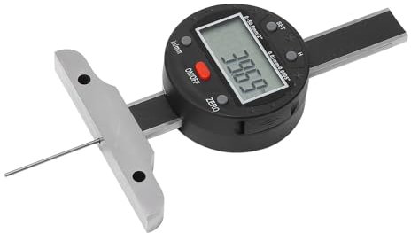 Profondimetro, Indicatore di profondità Elettronico Digitale Campo di Misurazione 0-2 Pollici, Precisione 0,0005 Pollici, Profondimetro con Display LCD e Interfaccia Dati 0-50,8