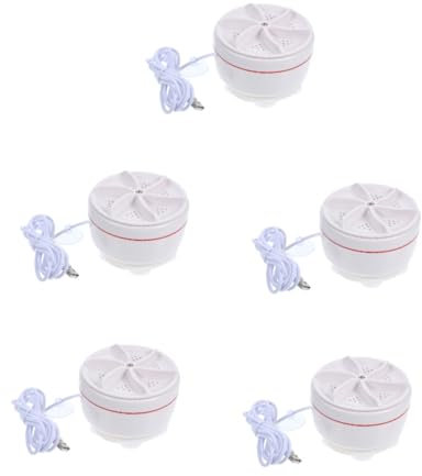 Artibetter 5piezas Mini Lavadora Portátil Ultrasónica Para y Dormitorios Máquina De Lavar Ropa Para Calcetines y Ropa Ligera
