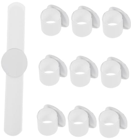 GALPADA Pulseras DIY de Presión Hechas a Mano para Fiestas y Cumpleaños, Tamaño Ajustable, Material Seguro Reutilizable, 10 Piezas para Decoración y Manualidades