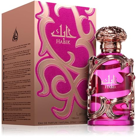 Habik For Women by Lattafa Perfumes – Eau de Parfum 100ml – Long Lasting Floral Fruity Scent for Women – Elegant, Musky, Sweet – Arabian Luxury Perfume Gift for Her