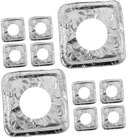 HONITANO Protezione Fornelli in Alluminio per Coperchi Fornelli Gas Resistenti al Calore Facili da Pulire 50 Pezzi