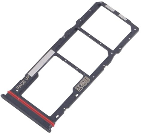 Generico Chariot plateau de logement tray compatible avec MOTOROLA MOTO G04S XT2421-8 XT2421 porte carte nano Sim1+ SIM 2 + fente slitte logement mémoire micro carte SD (Noir)