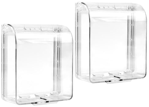 Mikikit Copertura della Presa a Muro 86 Tipo, Copripresa Adesivo Trasparente Resistente alle Intemperie, Set 2 Pezzi, Facile Installazione senza Forature per Bagno e Doccia
