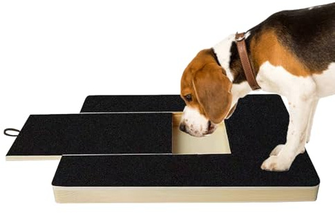Levigatrice per Artigli per Cani, Tagliaunghie Cani Con Scatola per Snack E Contenitore, Piastra per Tiragraffi per Unghie Senza Stress, Tavola Di Carta Vetrata, Scratch Board Grattaunghie per C