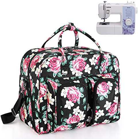Teamoy Sac Fourre-Tout pour Le Stockage de la Machine à Coudre | Sac pour Machine à Coudre avec Planche pour Soutenir Le Fond, Sac de Rangement pour Machine à Coudre