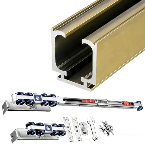 Rail de porte robuste pour portes coulissantes lisses