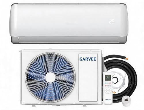 Garvee Eficiencia A++ y funcionamiento silencioso – Aire acondicionado central split inverter 9000 BTU (2,7 kW) – Frío y calor – WiFi y App – Quick Connect – Hasta 80 m² – Temporizador – Gas R32 –