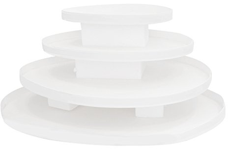 CONFETTANDO Set 2 Pezzi Alzata 4 Piani Cartone 60X45 H.35 -Bianco