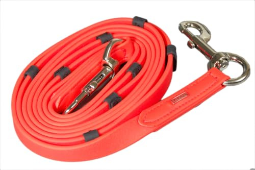 Karlslund SuperStrap-Zügel mit Stegen, Rot, chrom