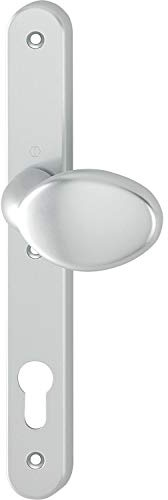 bybyhome 2392079 Silber eloxiert Knopfschild innen-fest PZ92, sichtbar geschraubt, Aluminium