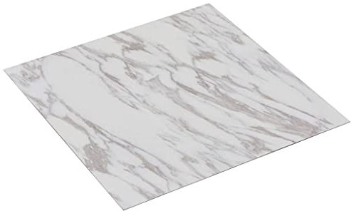 vidaXL PVC Laminat Dielen Selbstklebend Rutschfest Vinylboden Bodenbelag Designboden Vinyl Boden Dielen Planken 5,11m² Weißer Marmor