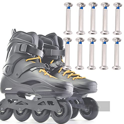 Tyenaza Skridskoåkningsskruvar – 10 st inline-skridskoåkning ersättningsskruvar hjul axlar reparationsverktyg 31 mm eller 36 mm beslag skridskor hjul axlar hårdvara (31 mm)