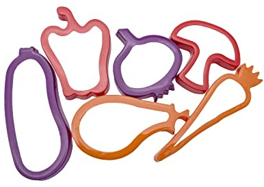 Cookie/Dough Cutters | Strong Plastic - Easy Clean | Vegetables | Pack of 6